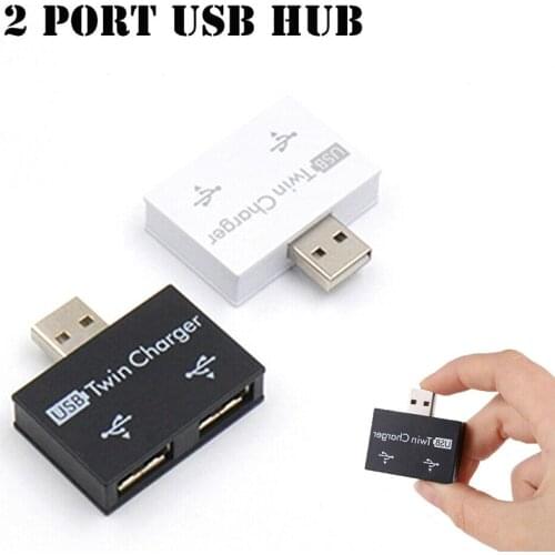 Mini 2 Port USB Hub Charger Hub Adapter USB TwinSplitter for Phone iPad Tablet Computer Notebook New 2020