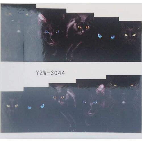 Animal Cat Eyes Nail stickers art decorations slider adhesive Water Transfer decals manicure lacquer accessoires polish foil