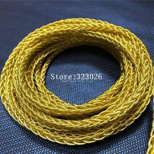 Single crystal copper gold plated wire diy earphone wire 10m OD:3.8MM