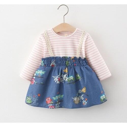 2021 Autumn Baby Girl Dress Casual Cartoon Princess Long Sleeve Dresses Infant Baby Clothing Toddler Girl Clothes Vestidos