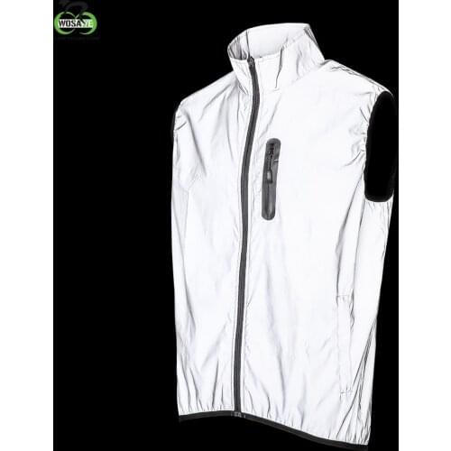 Autumn Cycling Sports Full Reflective Vest Sleeveless Jacket Running Windproof Rainproof Warm Breathable Bicycle Vest