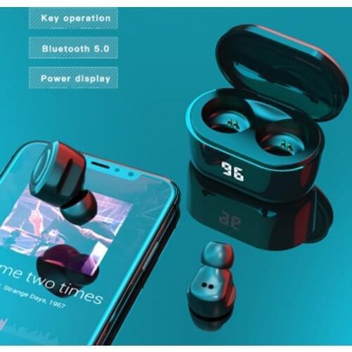 Dropshipping In-ear Earphones A6 TWS Mini Wireless Bluetooth 5.0 HiFi Stereo Earphones With Digital Charge Box Wireless Earphone