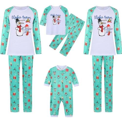 Christmas Clothes Parent-child Pajamas Cartoon Long Sleeve Round Neck Pullover, Pants, Jumpsuit Dad And Son Matching Clothes