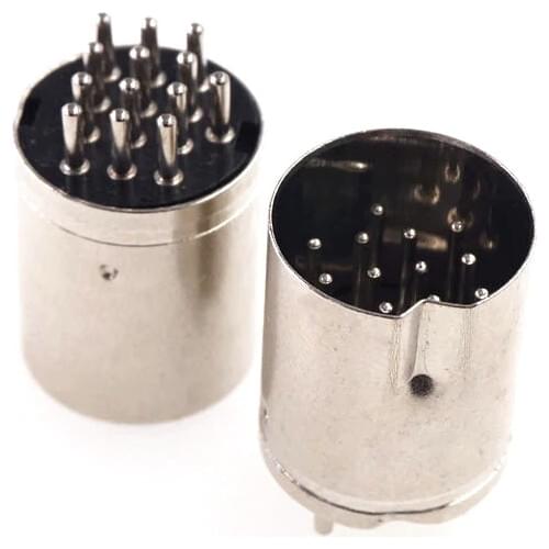 50 pcs Din Plug Male Din Connector 13 Pin machined header pin PCB Solder Rating 2A 110V Through Hole Board Vertical Circular DIN