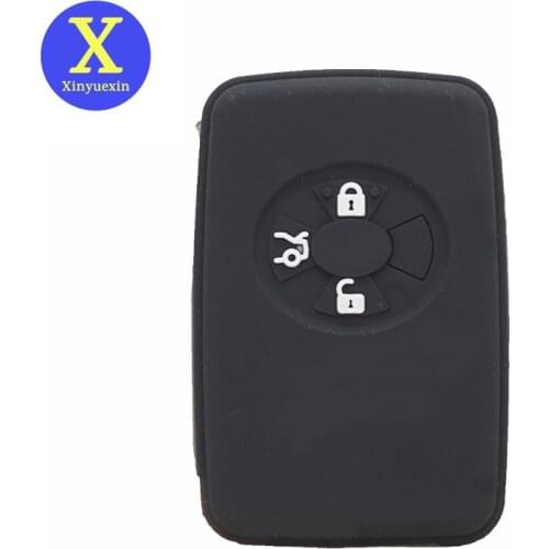 Xinyuexin Silicone Car Key Cover Case For Toyota Avalon Camry Corolla Yaris Smart Remote Car Key Jacket Car-styling 3 Buttons