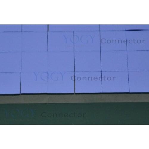 100 pcs/lot) 15*15mm Thickness=1mm Blue Silicone thermal pads, Widely used in tablet motherboard chip cooling