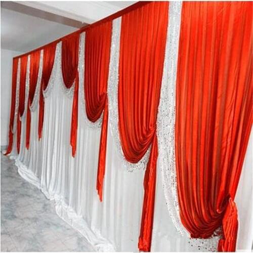 The Wedding arrangement 3mx6m marriage stage curtain background Wedding stage backdrop Wedding backdrop