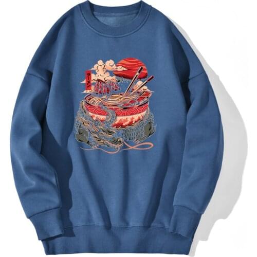 Sweatshirt For Mens Japanese Ramen Long Sleeve Fleece Hoody Standard Hipster Clothing 2021 Mew Winter Autumn Sudaderas Masculino