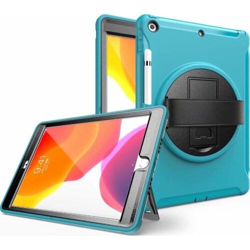 360 rotation Shockproof Hard Heavy Duty Rugged Tablet Shell For IPad 10.2" Case 2019 7th gen A2200 A2197 Stand Cover Funda+pen