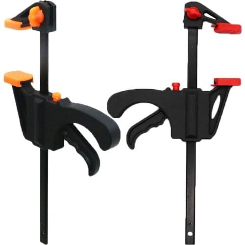 High cost performance 1pcs 4 Inch Wood-Working Bar Clamp Quick Ratchet Release Speed Squeeze DIY Hand Tools Color Random