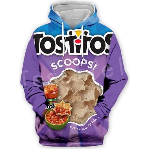 Tessffel Potato chips Snacks bag Funny Sweatshirt Pullover Food Long Sleeve Tracksuit 3DPrint Casual Mens Hoodies Men/Women D-3