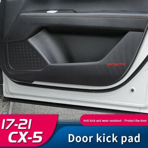 For Mazda CX5 2017- 2021 Car Door Anti Kick Pad Protection Stickers Carbon Fiber Inner Door Side Edge Film Car Accessories