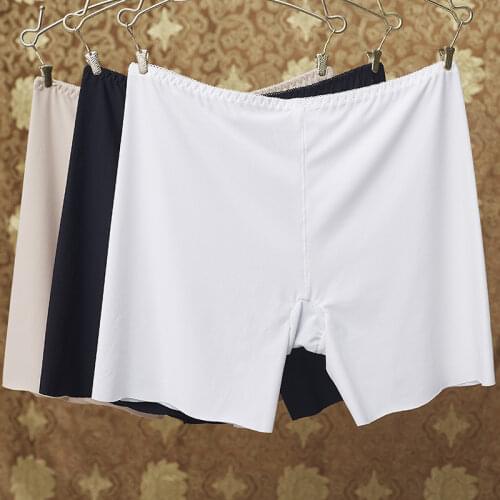 Womens Summer Safety Short Panties Ice Silk Underpant Seamless Anti-glare Ladies Pants Girl Boxer Briefs Cozy Female Underwear