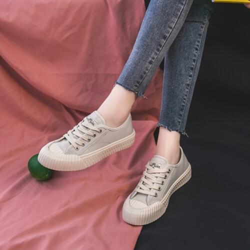 Female Casual Shoes New Womens Flat colorful Student Canvas Shoes 2020 Fashion Solid Color Flat Shoes Zapatos De Mujer W31-79