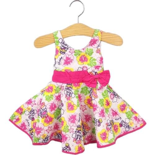 1-5T Top Quality Baby Girls Sundress Summer Cotton Dresses Cute Butterfly Flowers Print Toddler Kids Clothing Children Clothes