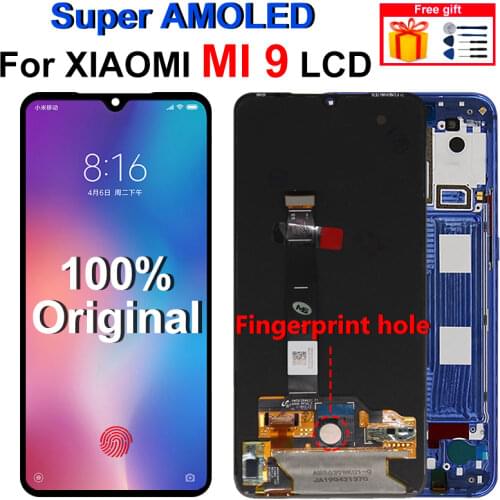 6.39" Super AMOLED Original For Xiaomi 9 LCD Display Touch Screen For Xiaomi Mi 9 LCD Digitizer M1902F1G Replacement Parts