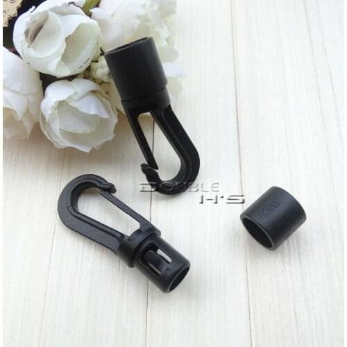 10pcs/lot 47mm Dia.8mm Snap Hook For Ribbon Lanyards Cord Backpack Bags Tag Holder Black