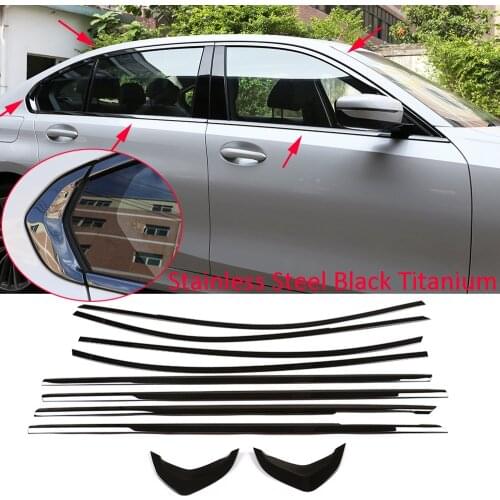 10PCS Stainless Window Molding Strips Trim Kit For BMW 3 Series G20 G28 2020