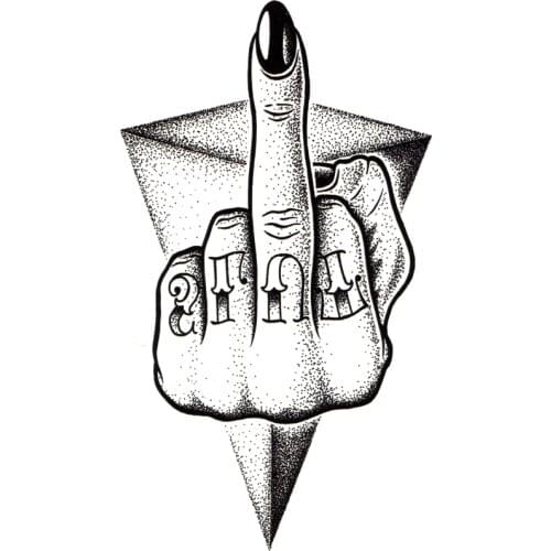 10pcs Erect middle finger Waterproof Temporary Tattoos Men henna black tijdelijke tattoo women peacock hand joker tattoos