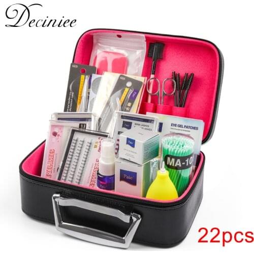 22pcs/Set Eyelash Extension Set Special Grafting Eyelash Set for Beauty Salon No Stimulating Glue Easy Grafting Eyelash Tool