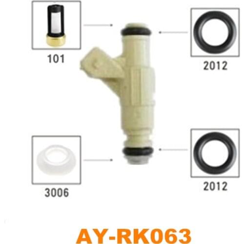 40sets Fuel Injector Repair Rebuild Kit ORings Filters Caps Top Quality for Nissan CSKBO36 for AY-RK063