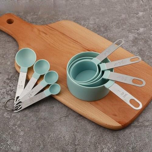 8PCS Creative Kitchen Measuring Spoons With Scale Plastic Multi Purpose Measuring Cups for Baking Accessories Kitchen Gadgets