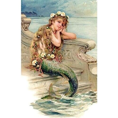Mermaid girl Diamond Painting Full Drill 5D Diamond Embroidery Sale Diamond Mosaic Picture Rhinestones Needlework DIY Decor