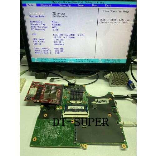 FAST SHIPPING, 100% WORKING. STOCK M15X MAIN BOARD FOR DELL ALIENWARE M15X MOTHERBOARD. (WITH TESTING PHOTO)