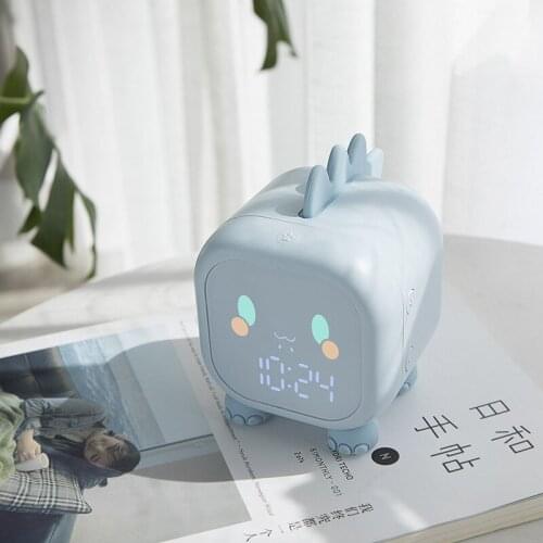 Kids Alarm Clock Cute Dinosaur Digital Alarm Clock For Kids Bedside Clock ChildrenS Sleep Trainier Wake Up Night Light Relojes