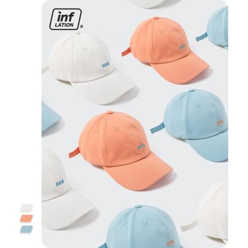 INFLATION 2021 Fashion Embroidery Men Baseball Cap Women Summer Sports Sun Hat Couple Peaked Cap 320CI2020