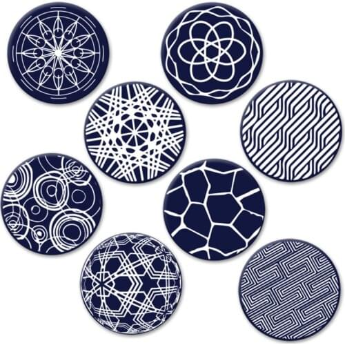 Creative Round Shape Coaster Ins Style Insulation Table Mats with Non-slip Bowl Mat Household Thickening 2 Colors Choose