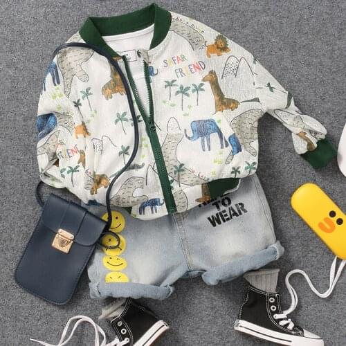 Summer clothes new childrens cartoon printing light coat for boys and girls in sun-protective clothing baby casual clothing