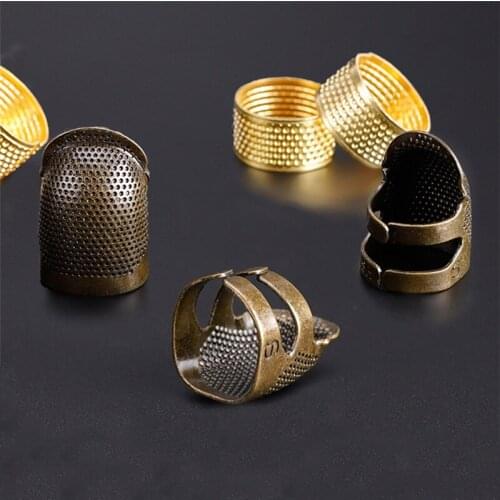 Thimble finger cot hand sewing tool thimble device finger thimble household finger cot elastic adjustable thimble hoop