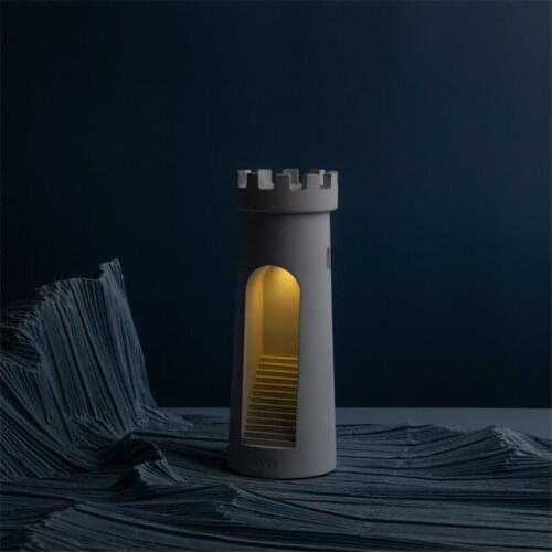 Nordic lighthouse table lamp warm bedroom bedside night light USB modern LED Touch Dimmable desk lamp bed home decor Nightlight