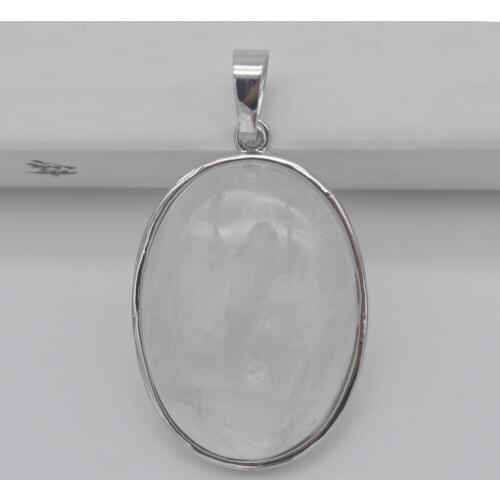 Clear Crystal Bead Oval Pendant Jewelry For Woman Gift S944