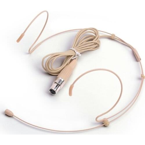 Professional Condenser Headworn Headset Microphone with Mini 3 Pin XLR TA3F Connector Wireless Body-Pack Transmitter