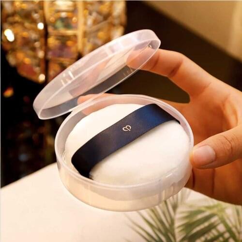 Transparent Round Puff Box BB Cream Powder Storage Case Makeup Holder