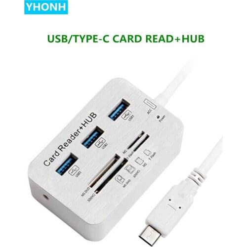 USB Hub 3.0 Type C Hub Splitter 3 Ports Multi USB C Hab USB-C HUB 2.0 Multiple SD/TF Speed Card Reader For PC Laptop micro sd
