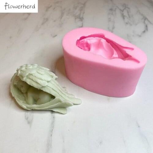 DIY Candle Making Jars 3D Sleeping Angel Aromatherapy Silicone Candle Mold Plaster Mold Resin Molds Cake Decoration Accessories