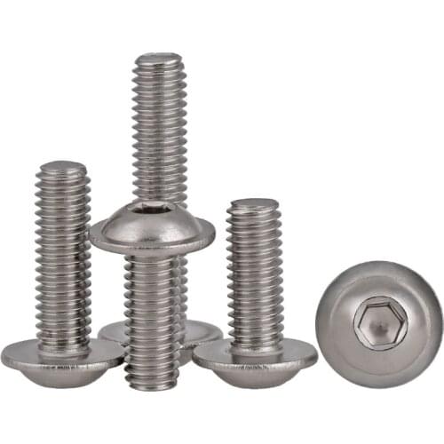 20Pcs M3 M4 M5 M6 304 Stainless Steel Hexagon Socket Button Head Screws With Collar Bolt