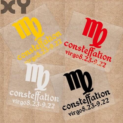 XY Car Vinyl Stickers 12 Constellations Virgo Motorcycle Waterproof Reflective Vinyl Stickers Decals Drop Shipping