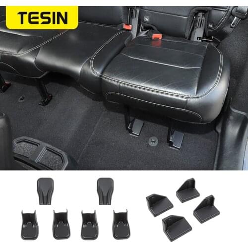 TESIN Interior Mouldings Auto Front Rear Seat Screw Protection Cover Decoration Trim Accessories for Jeep Wrangler JL 2018 Up