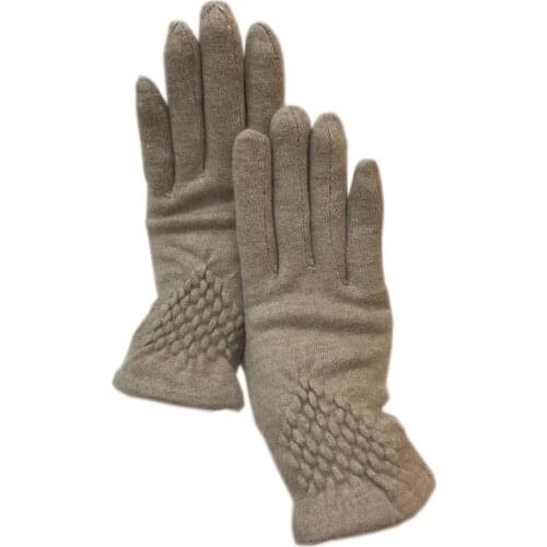 Winter gloves ladies wool beige new 2020 winter thick gloves keep warm, fashion, autumn, comfortable, outdoor sports, work, ridi