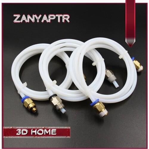 1M PTFE Tube +PC4-M6/ PC4-01 Fitting J-head hotend RepRap Rostock Bowden Extruder For filament 1.75mm ID 2mm OD 4mm