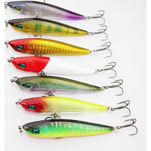10pcs pencil fishing lures madbite 2015 new Lu Yaer shot submerged pencil 8cm/15g bionic bait bait