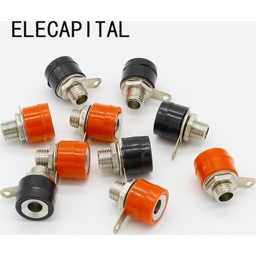 10pcs/lot 4mm banana binding post 4mm banana socket Free shipping