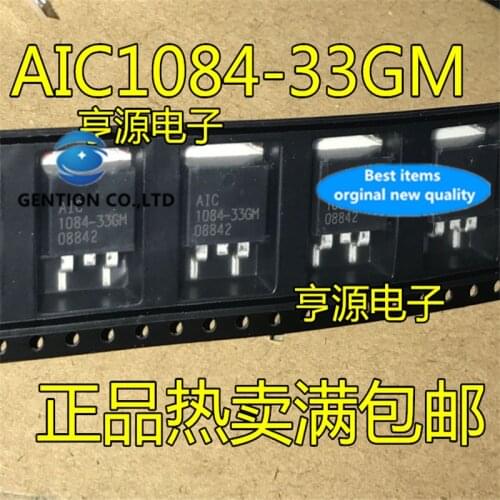 10Pcs AIC1084-33GM 1084-33GM TO-263 in stock 100% new and original