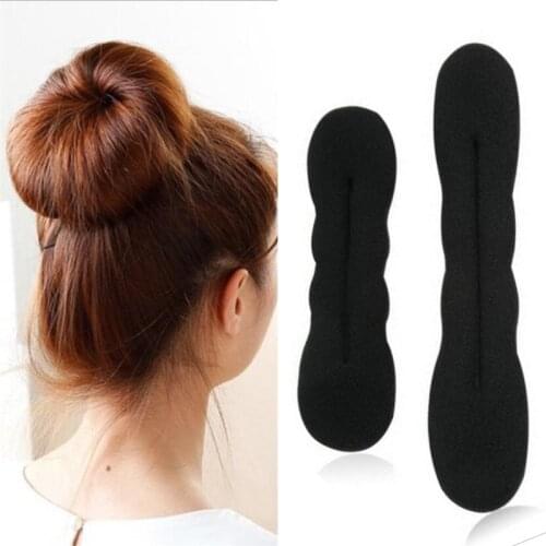 2 Pc (One Big another is Smal) Hair Styling Magic Sponge Clip Foam Bun Curler Hairstyle Twist Maker Tool Hot Sale