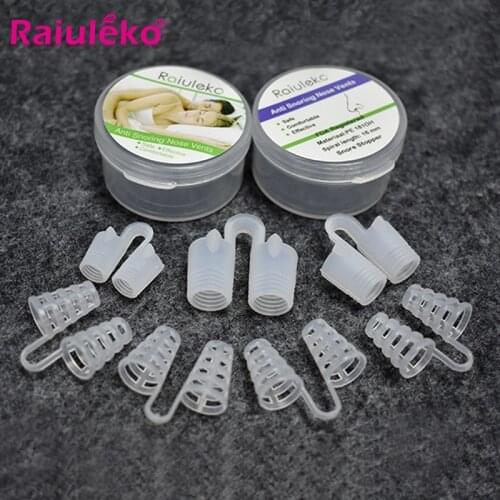 7Pcs Anti Snoring Device Aid Sleeping High-Quality Soft Safe Silicone Boxed Comfortable Nasl Dilators Stop Snoring Nose Clips