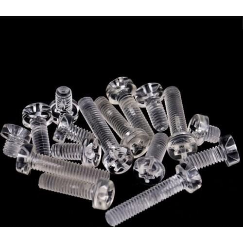 Acrylic Clear transparent Plastic Nylon Round Pan Phillips Cross Head Screw Bolt M3 M4 M5 M6